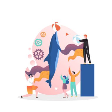 Web pankartı için yunus ağı vektör kavramı, web sayfası