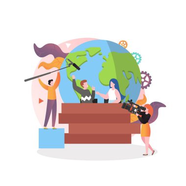 Web banner, web sitesi sayfası için Haber vektör kavramı
