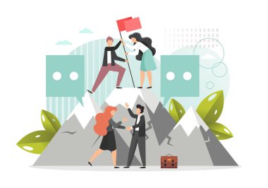 İyi bir konsept vektör düz tasarım illüstrasyonu