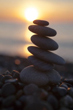 taşlar üzerinde plaj, güneş, deniz, gün batımı, arka plan, arka plan görüntüsü taş, plaj,