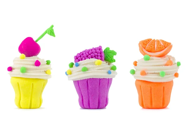 Ładne plasteliny cupcake — Zdjęcie stockowe