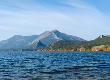 Yüksek dağlar arasında göl.