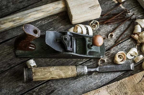 Tool kit carpenter — Stock Photo, Image