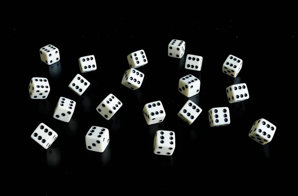 Dice on black background