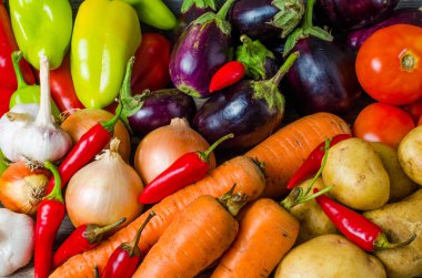 arka plan ile taze sebze