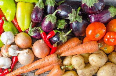 arka plan ile taze sebze