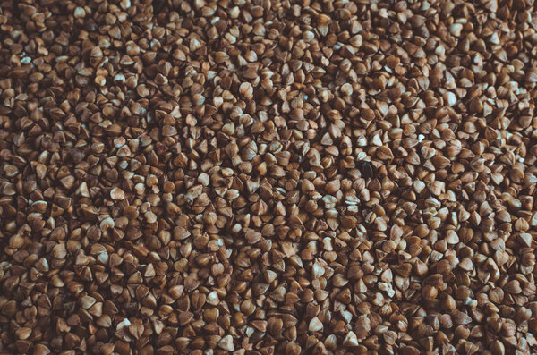 Background of buckwheat groats
