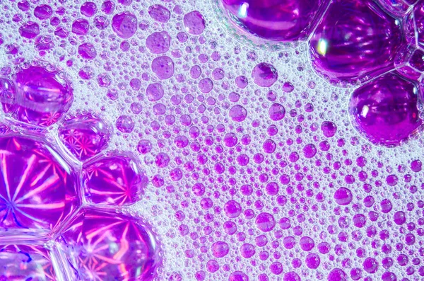 Fondo rosa abstracto de burbujas de jabón —  Fotos de Stock