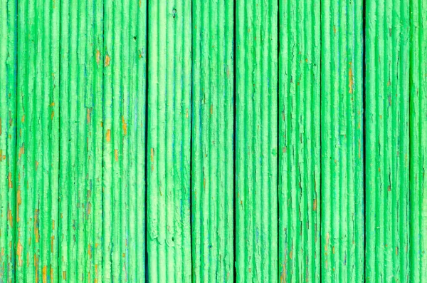 Background of old wooden boards, with a battered green paint. — Stock Photo, Image