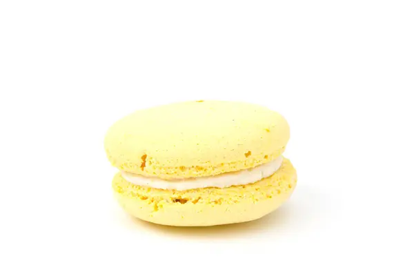法国 macaron 饼干在白色背景。甜甜点. — 图库照片