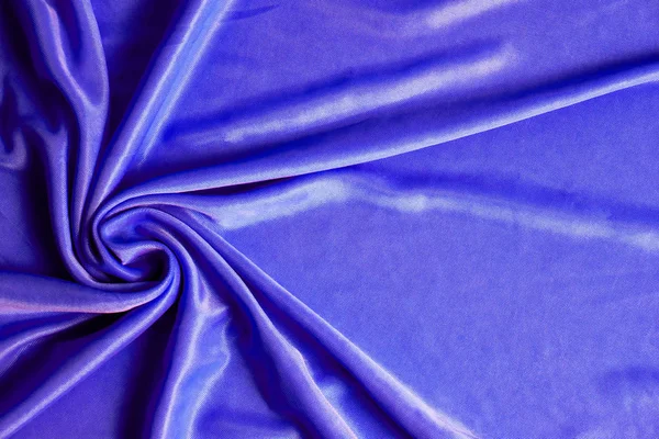 Texture, abstract background, silk blue fabric artistically laid out. — Stock Photo, Image