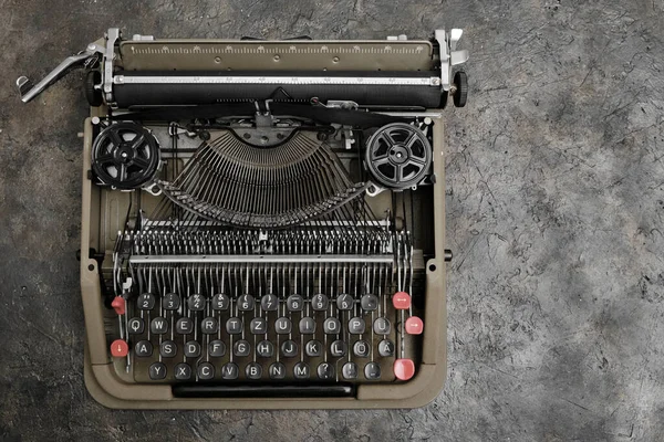 Alte Oldtimer Schreibmaschine Der Blick Von Oben — Stockfoto