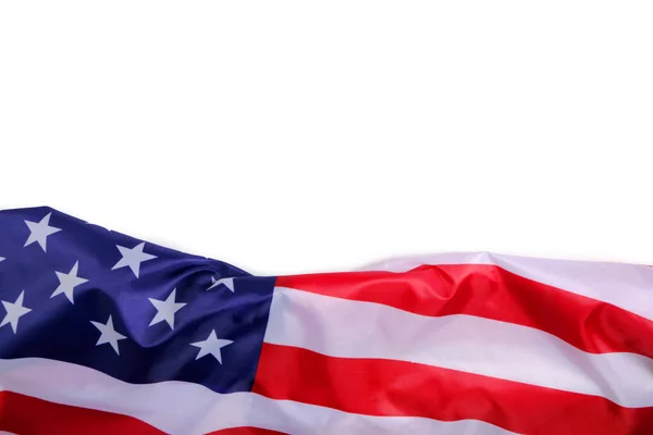 Bandera Los Estados Unidos América Sobre Fondo Blanco — Foto de Stock