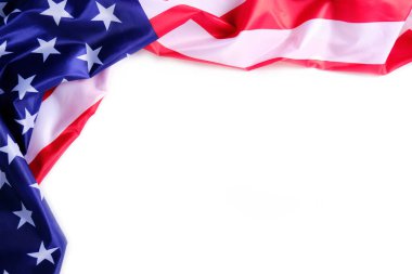 Beyaz arka planda Amerika Birleşik Devletleri bayrağı
