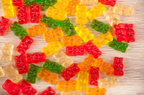 Válogatott különböző színes zselés cukorkák csoportja — Stock Fotó