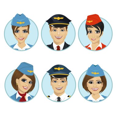 Hava mürettebatı Üye Avatarlar pilot ve hostes