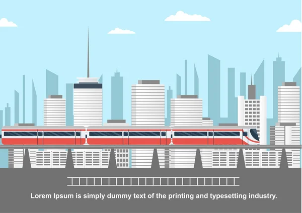 Metró fenti földi előtt utca-és városrészlet — Stock Vector