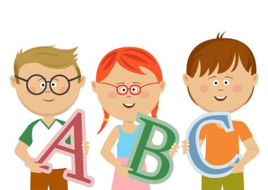 Küçük çocuklar Abc harfleri holding grup
