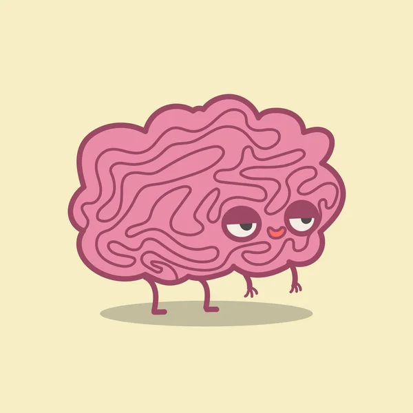 Мозг с организованными линиями внутри. иллюстрация спокойствия, концентрации, концентрации и медитации — стоковый вектор