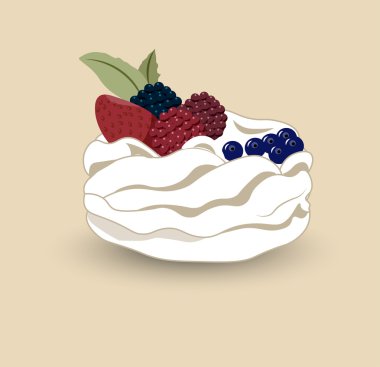 Pavlova tatlı pasta