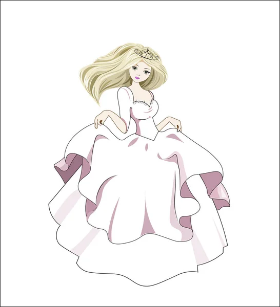 Блондинка невесты принцессы — стоковый вектор