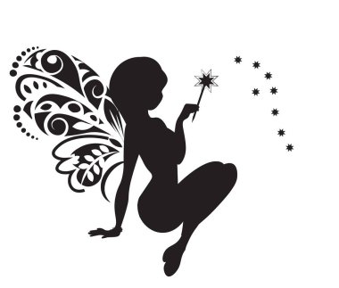 bir sihirli değnek ile peri