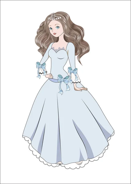 Princess beautiful fashionable — Stock Vector