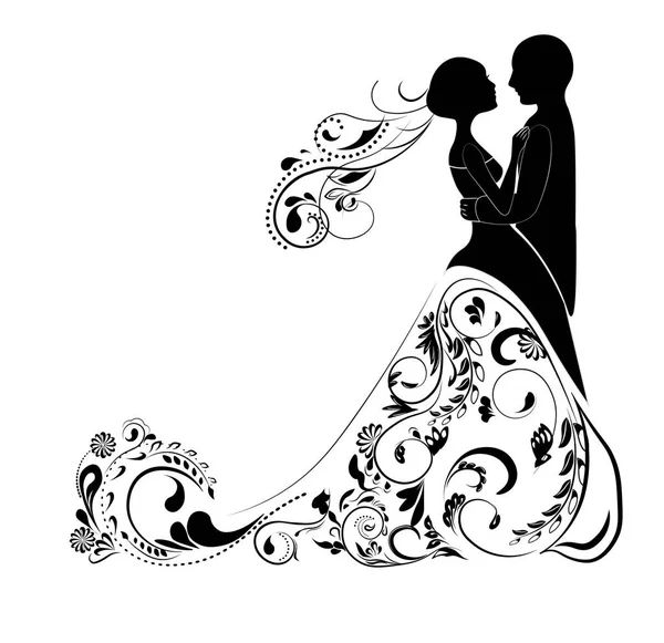 Sposo e sposa — Vettoriale Stock