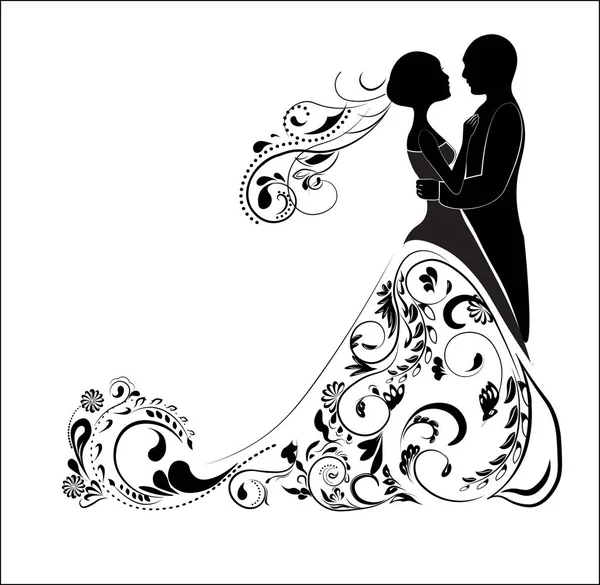 Mariée et fiancée — Image vectorielle