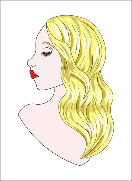 Fille blonde — Image vectorielle