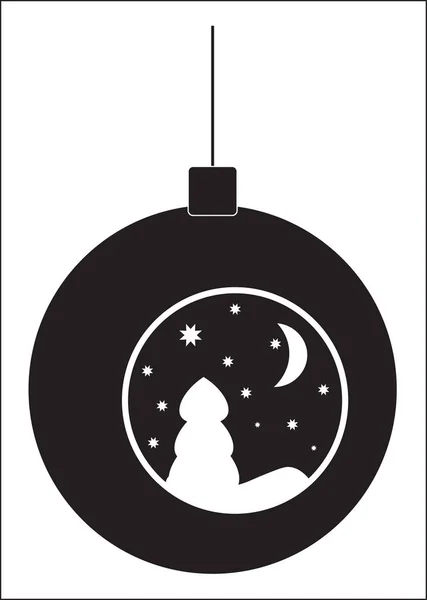 Christmas sphere — Stock Vector