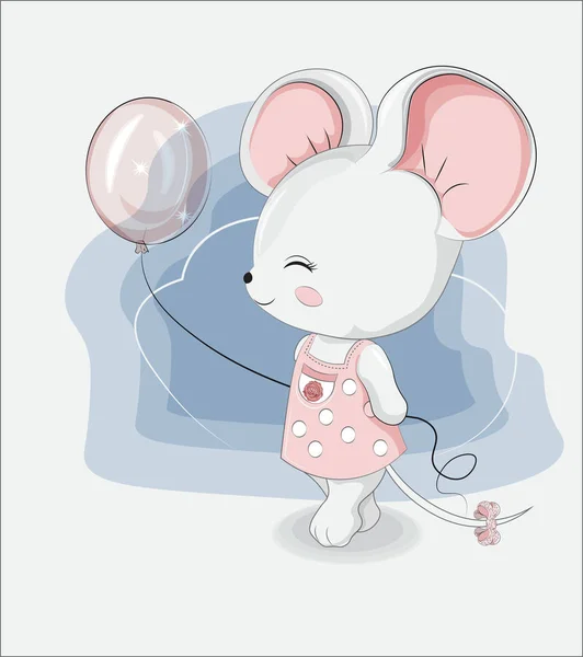Balonlu küçük fare