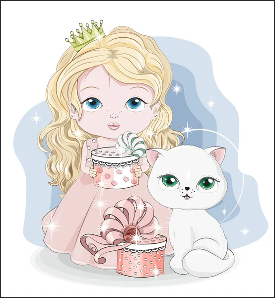 Prenses ve kedi hediye.