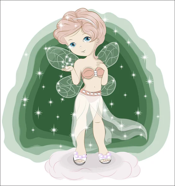 Little night fairy — 스톡 벡터