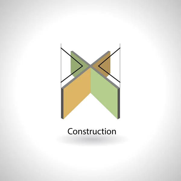 Plantilla logo construcción — Vector de stock