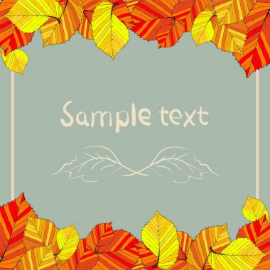 küme, izole yaprak. basit çizgi film düz stil, vektör çizim.