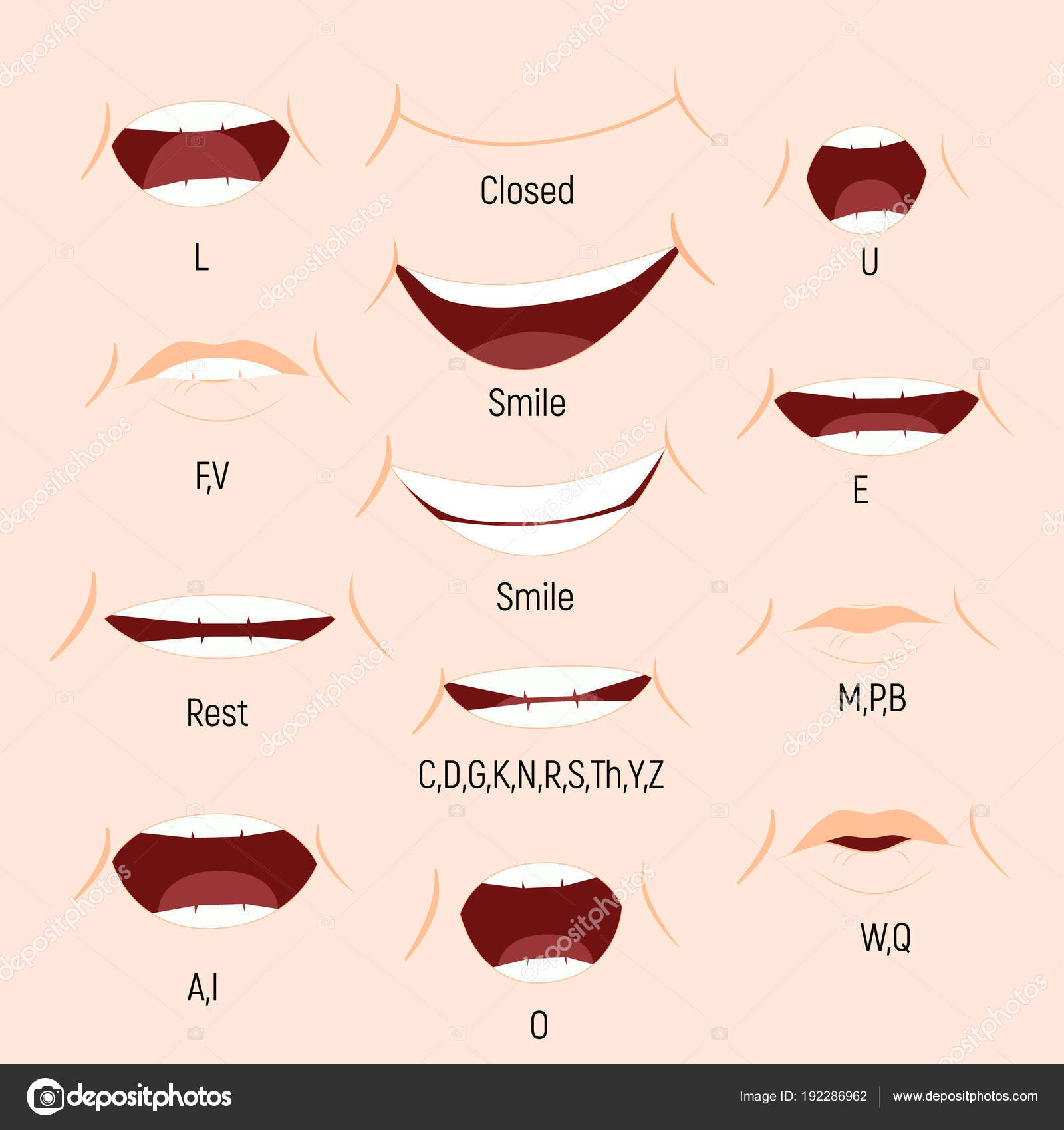Lips sync mouth Vector Art Stock Images | Depositphotos