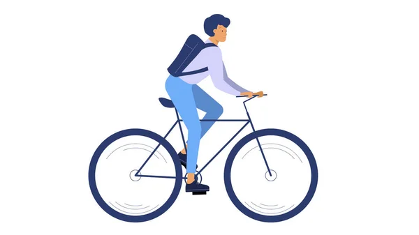 Rennradfahrer. Mann auf Fahrrad unterwegs Vektorgrafiken