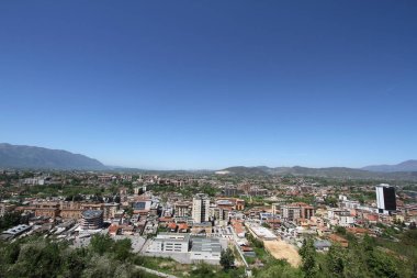 Frosinone, Italy - April 27, 2013: Panoramic photo of the center of the Ciociaria town, provincial capital clipart