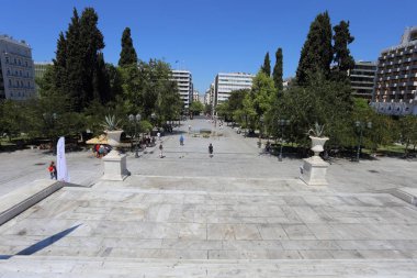 Atina, Yunanistan - 20 Temmuz 2019: Sintagmache Meydanı Yunan Parlamentosu önünde açıldı