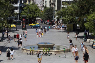Atina, Yunanistan - 20 Temmuz 2019: Sintagmache Meydanı Yunan Parlamentosu önünde açıldı