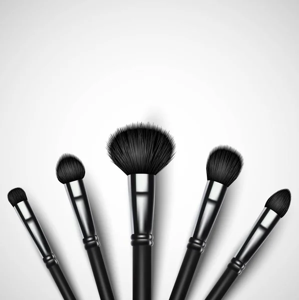 Set of makeup brushes on white background Royalty Free Stock Illustrations