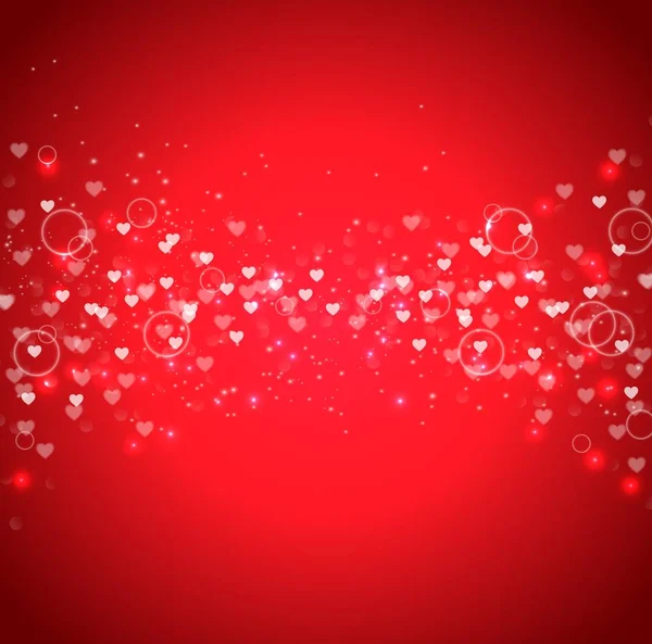 San Valentín oferta especial sobre fondo de brillo rojo — Vector de stock