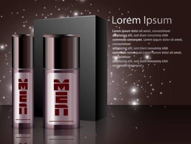 Paket kutu ile gerçekçi şişe sprey