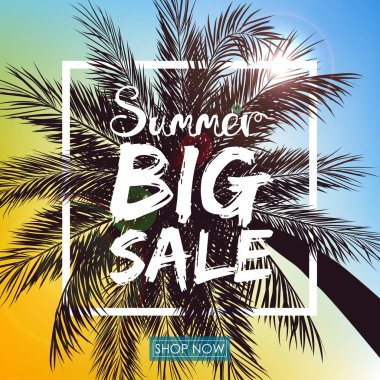 yaz satış şablonu afişi