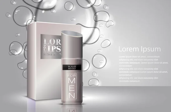 Paket kutu ile gerçekçi Kozmetik Şişeler