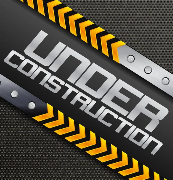 Under construction sign on a textured background — Stock Vector