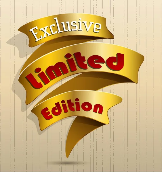 Arany banner exkluzív limited edition — Stock Vector