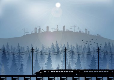 İnşaat alanında gece arka plan