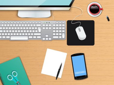 İş ofis ve çalışma alanı üstten görünüm geçmişi